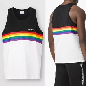 BURBERRY
Rainbow Stripe Print Tank Top In Black